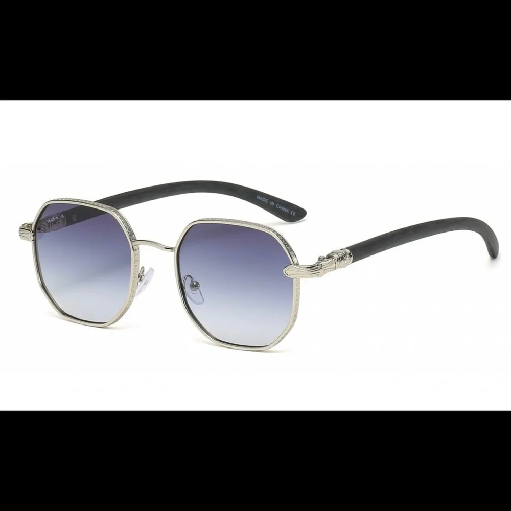 Men Sunglasses Silver Frame Designer Elegant Hip Hop Style Top Shades Round 2022